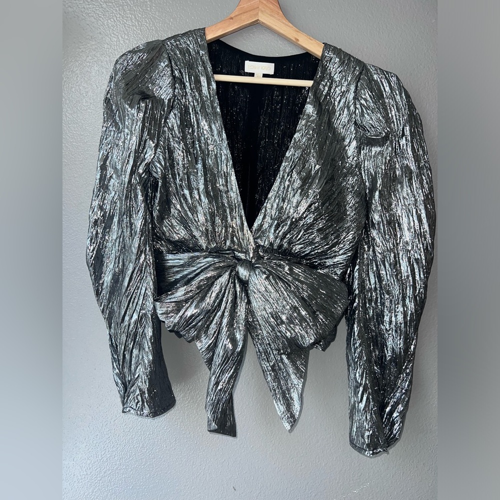 Ronny Kobo Jaden Metallic Bow top S - Picture 5 of 6
